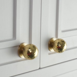 Vintage hammered brass knob,Hammer furniture cabinet knob, modern wardrobe gold pull, Round Drawer Pulls,Home gifts, Drawer Pulls Handle