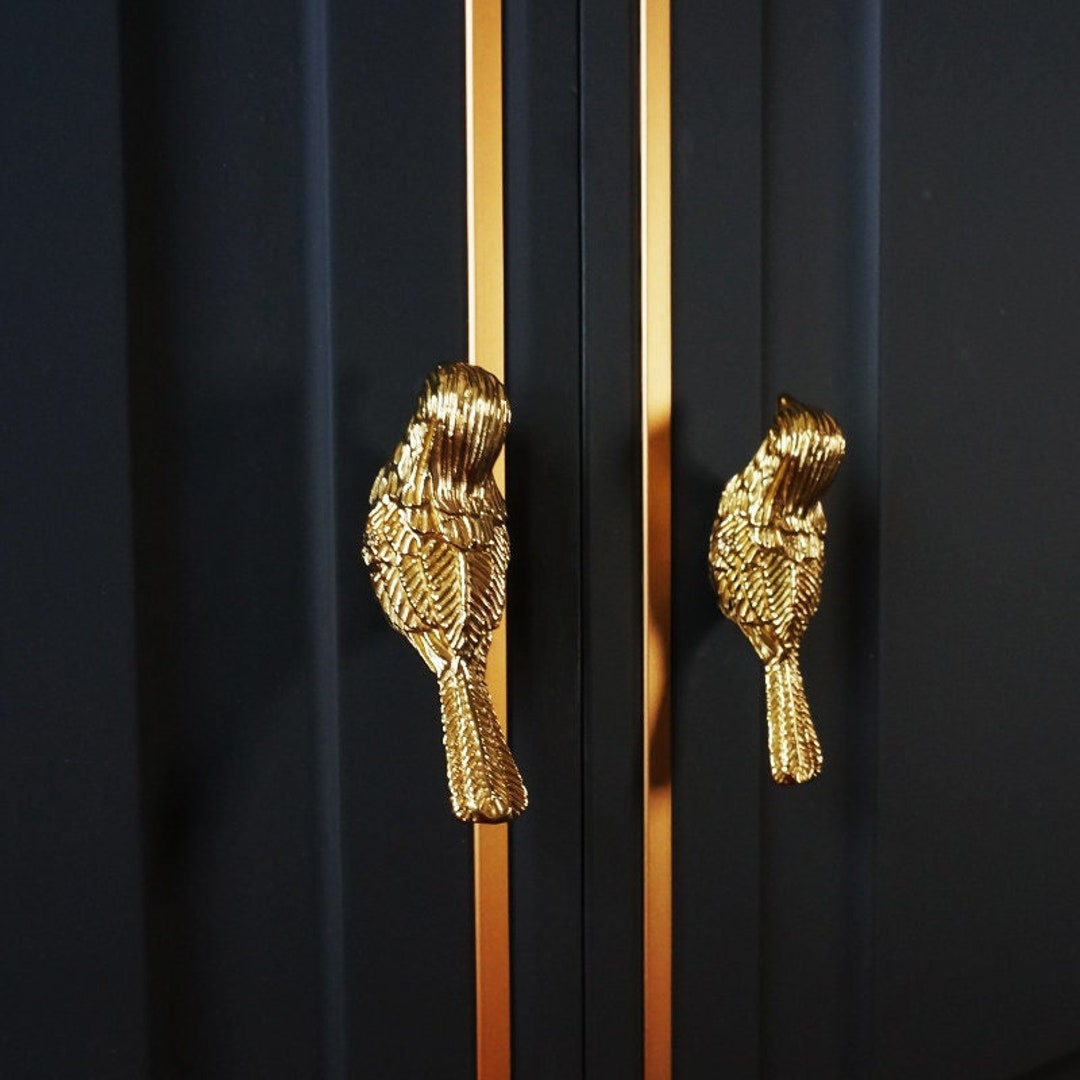 Unique Brass Bird Knobs Drawer Knobs Pulls Kitchen Pulls Handle