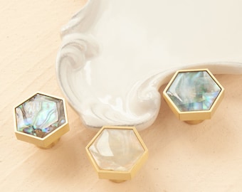 Unique Brass shell Knobs Drawer Knobs, Pulls Kitchen Cabinet Pulls, Handle Dresser Knobs, HomeDecor Furniture Hardware Gift,Home improvement