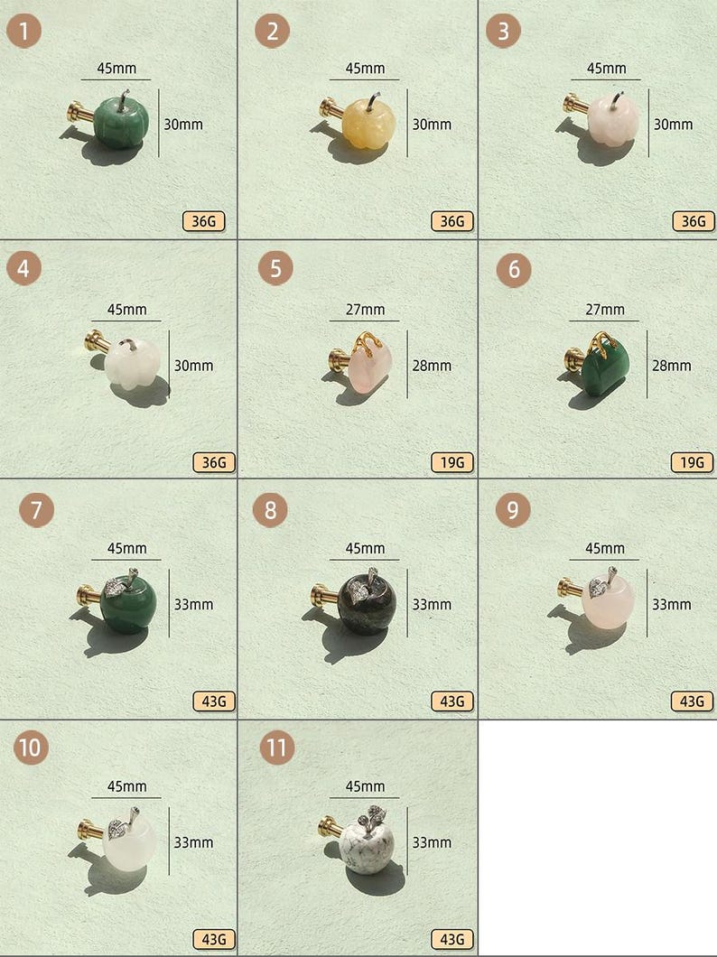 K&ouml;nnte beinhalten: Elf Apfel-Ohrstecker in verschiedenen Farben: Gr&uuml;n, Gelb, Rosa, Wei&szlig; und Schwarz. Jeder Ohrring hat einen goldfarbenen Stift und misst ca. 45mm x 30mm bis 45mm x 33mm.