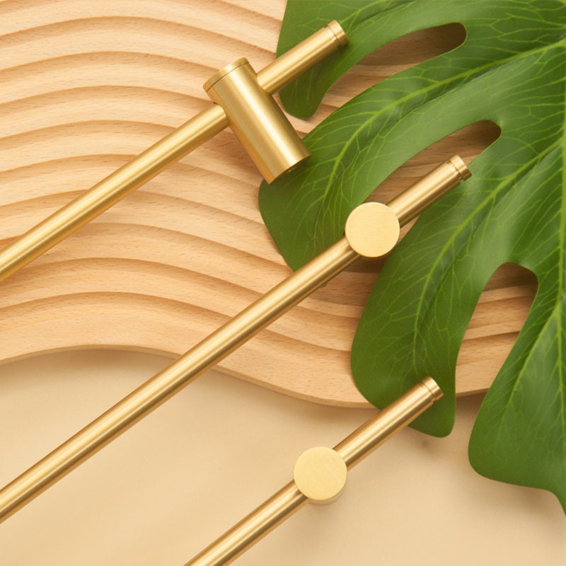 Solid Brass Handlesadjustable T Bar Knobsgold Etsy UK