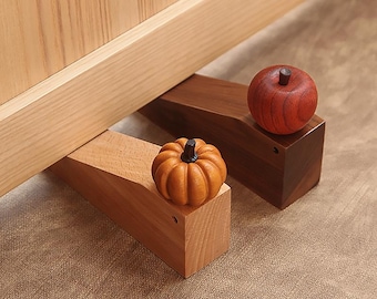 Decorative Fruit Wooden Door Stopper Handmade Door Wedges,Walnut Doorstop,furniture door stop, vintage furniture decoration