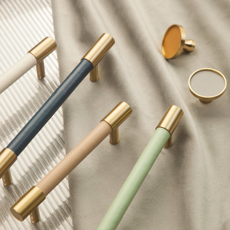 Brass Leather Pulls Drawer Pulls Knobs Handles Solid Etsy Canada