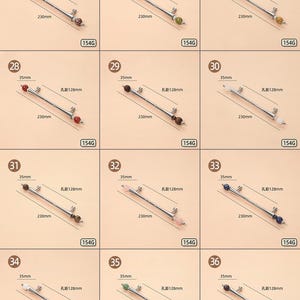 Puede incluir: Una colecci&oacute;n de tiradores de armario de 230mm de largo, con adornos de piedras preciosas de colores. Los tiradores miden 35mm de ancho con una distancia entre agujeros de 128mm. Acabado plateado, texto "154G".