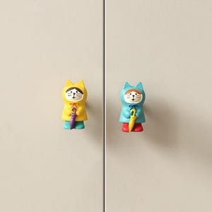 Resin Cat Drawer Knobs, Children's Cabinet Pulls, Cabinet knob