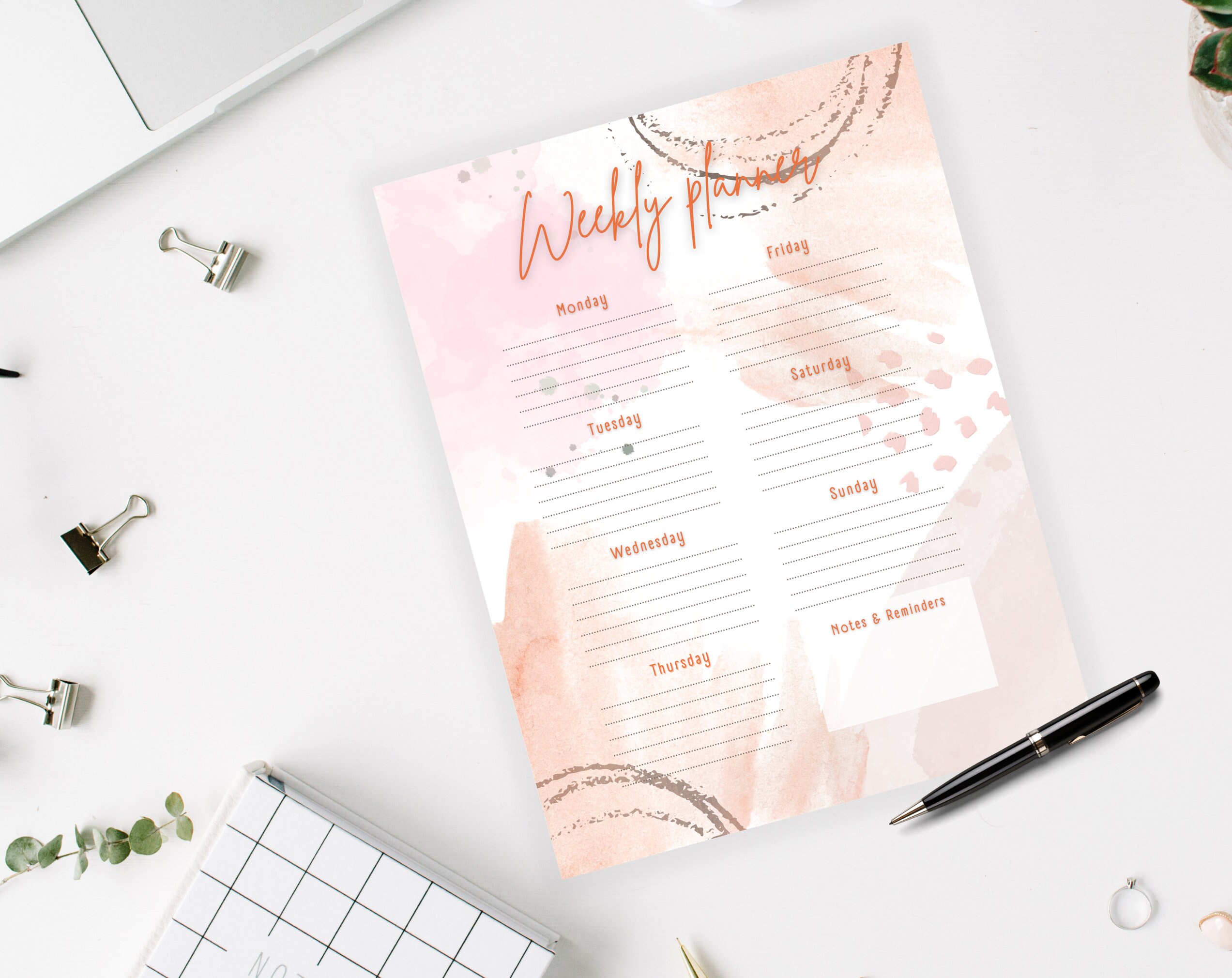 Weekly Planner Printable TODO List 2024 Weekly Planner New Etsy España