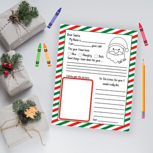 Carta a Papá Noel, descarga digital, PDF, imprimible, carta infantil a Papá Noel