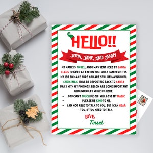 Elf letter , hola, descarga digital, Elf Rules, Elf Hello Letter, personalizable, elf imprimibles