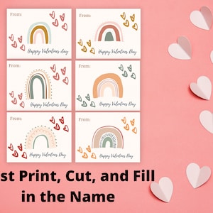 Kids Valentines Cards, Organic Rainbows, Valentines Cards