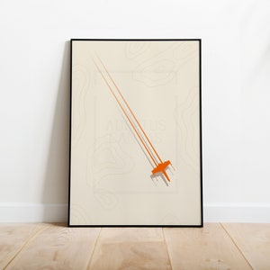 Star Wars X-Wing Inspired Poster, Minimalist Poster, Digital Download, X-Wing Wall decor, X-Wing Wall Art, Star Wars Illustration