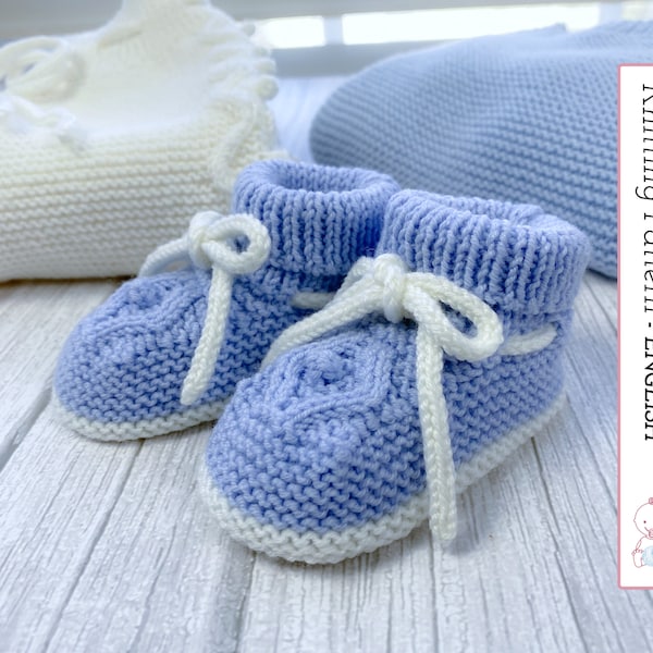 James Baby Booties Knitting Pattern 138 (English) | Baby Shoes Knit Pattern | Size 3-6 months | Detailed Instructions | Instant PDF Download