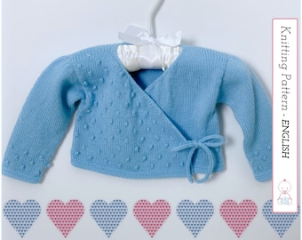 Pops Baby Cardigan Knitting Pattern 126 (English) | Newborn Cardi Knitting Pattern | Detailed Instructions | Instant PDF Download