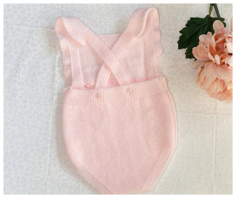 Victoria Baby Romper Knitting Pattern 129 English Seamless Newborn Knit Pattern Size 0-2 months Detailed Instructions PDF Download imagen 4