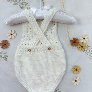 Charlotte Baby Romper Knitting Pattern Newborn Romper Tutorial 1-6 Months DIY, Easy Knit Detailed Instructions Instant PDF Download imagen 4