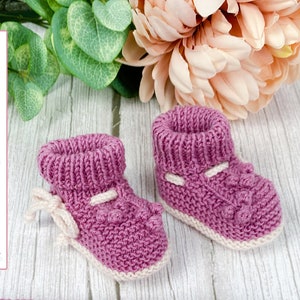 Pauline Baby Booties, Knitting Pattern 140 (English) | Baby Shoes Knit Pattern | 0-6 months | Detailed Instructions | Instant PDF Download