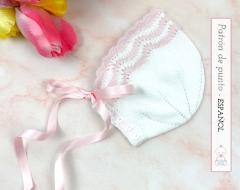 Alana Baby Bonnet Knit Pattern 137 (English) | Baby Bonnet Knit Pattern | Detailed Instructions | Instant Download PDF Files