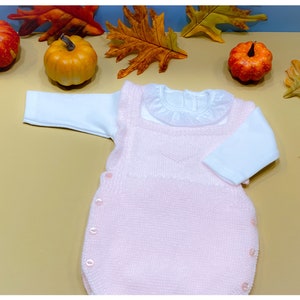 Victoria Baby Romper Knitting Pattern 129 English Seamless Newborn Knit Pattern Size 0-2 months Detailed Instructions PDF Download imagen 3