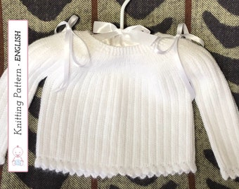 Sunbeam Baby Sweater Knitting Pattern 124 | Patrón Jersey Bebé (inglés) | Size 0-3 months | Detailed Instructions | Instant PDF Download