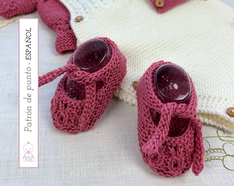 Patucos Charlotte, Patrón de Punto | Tutorial - Zapatos Bebé | 1-6 meses | DIY, Fácil de Tejer | Instrucciones Detalladas | Descarga PDF