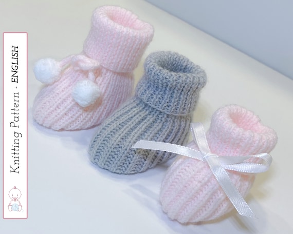 Snow BABY BOOTIES Knitting Pattern 130 Quick and Easy Knitting Project Warm Baby Shoes Pattern Sizes 0 6 Months. Instant PDF Download Etsy New Zealand