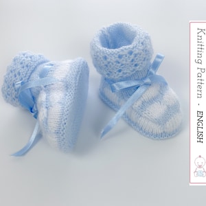 Baby Clouds Booties Knitting Pattern (English) | Newborn Shoes | Size 0-3 months | Detailed Instructions | Instant PDF Download