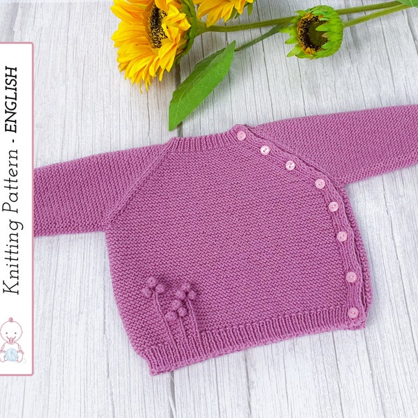 Pauline Baby Sweater, Knitting Pattern 140 (English) | Baby Jumper Knit Pattern | 0-9 months | Detailed Instructions | Instant PDF Download