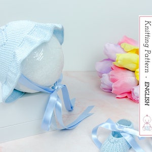 Fleur de Lune Baby Hat, Knitting Pattern 141 (English) | Bonnet Knit Tutorial | Size 3-6 months | Detailed Instructions | PDF Download