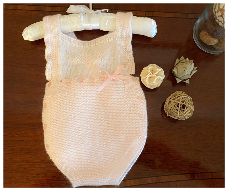 Victoria Baby Romper Knitting Pattern 129 English Seamless Newborn Knit Pattern Size 0-2 months Detailed Instructions PDF Download imagen 2