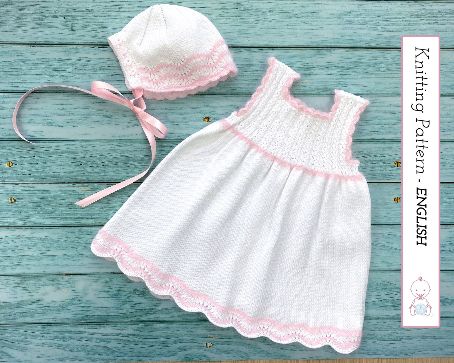 Alana Baby Dress Knitting Pattern 137 (english) | Knit Pattern 4-6 ...