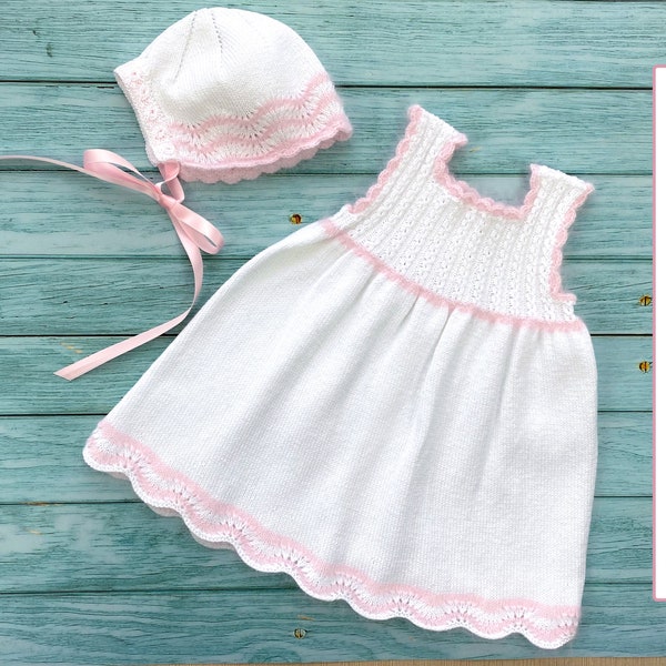 Alana Baby Dress Knitting Pattern 137 (English) | Knit Pattern 4-6 months | Detailed Instructions | Instant PDF Download