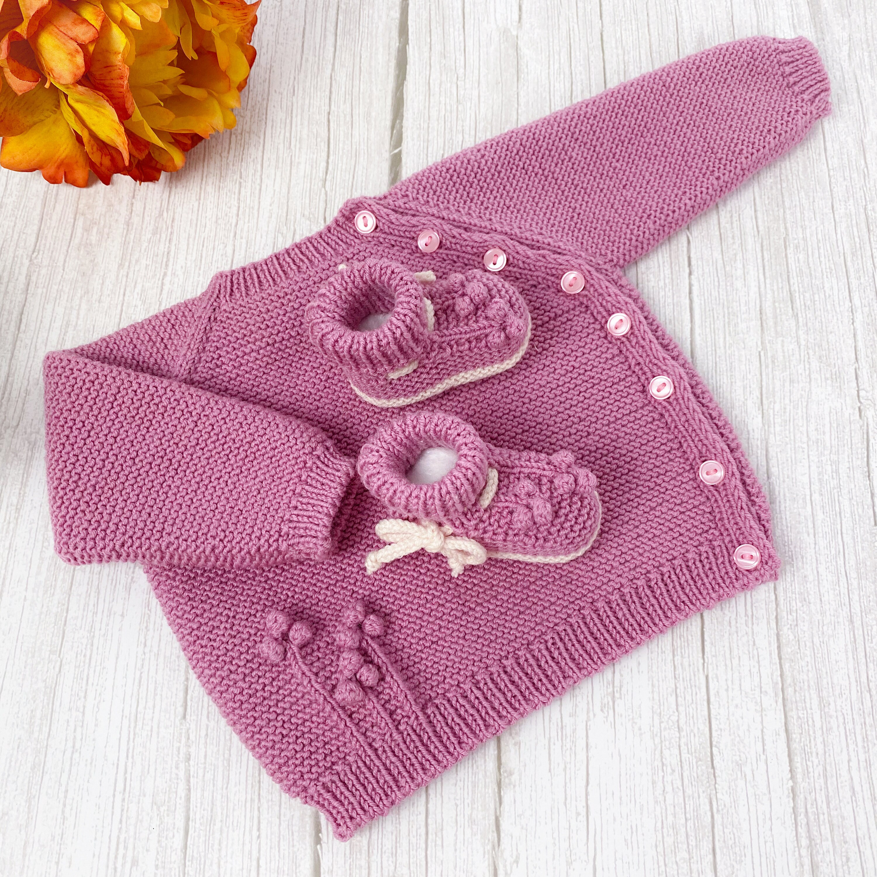 Pauline Baby Sweater, Knitting Pattern 140 english Baby Jumper Knit