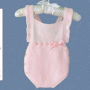 Victoria Baby Romper Knitting Pattern 129 (English) | Seamless Newborn Knit Pattern | Size 0-2 months | Detailed Instructions | PDF Download