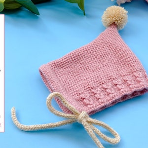 Capota Bebé Reyes, PATRÓN PUNTO (Español) | Baby Bonnet | Gorrito recién nacido | Instrucciones detalladas | Descarga pdf instantánea
