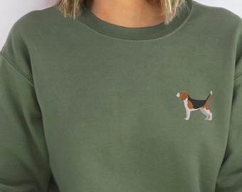 Embroidered Beagle Sweatshirt Dog Mom Beagle Sweatshirt Beagle Gift Dog Lovers Gift Beagle Dad Gift Beagle Apparel Beagle Dog Owner Gift