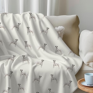 Watercolor Dalmatian Dog Minky Fleece Blanket Dalmatian Baby Blanket Dalmatian Throw toddler Blanket New Baby Gift New Puppy Gift White