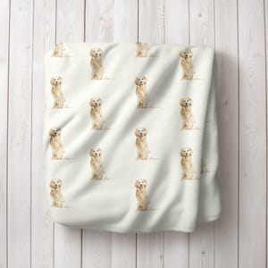 Aquarell Golden Retriever Minky Fleece-Decke, Golden Retriever, Golden Retriever Baby-Decke, Mutter Geschenk, neues Welpen Geschenk, Decken