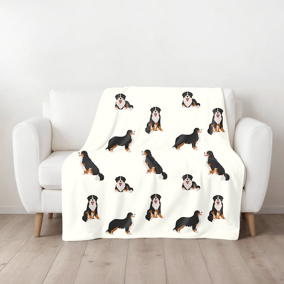 Bernese Mountain Dog Minky Fleece Blanket Bernese Mountain Dog Berner Minky Fleece Dog Blankets Etsy Canada
