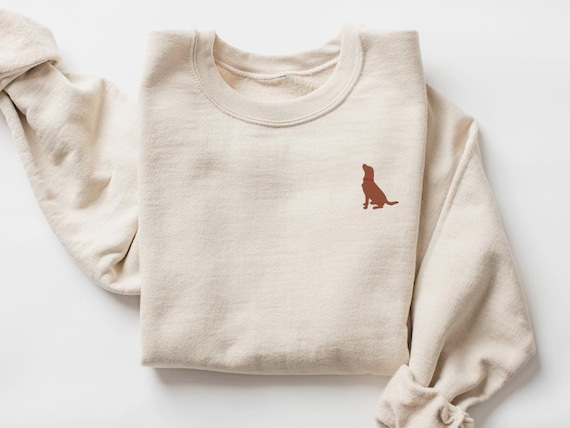 Embroidered Sweatshirt, Fox Red Labrador (Sitting), Embroidery Design Dog, Labrador Retriever, Labrador Mom Gift, Unisex
