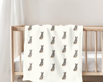 Couverture bleu aquarelle pour bébé