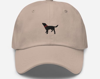 Embroidered Hat, Black Labrador, Black Lab Mixed, Labrador Retriever, Baseball Hat, Dog Walking Hat, Embroidery Dog