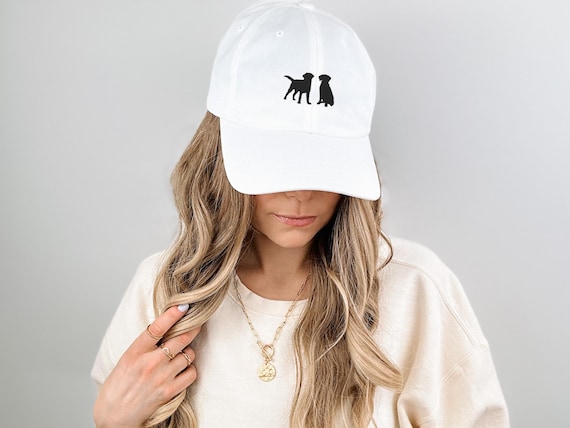 Embroidered Two Labradors Hat Custom Labrador Retriever Hat Black Lab Dad Hat Yellow Lab Mom Gift Chocolate Lab Lover Hat Baseball Hat