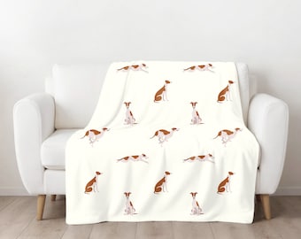 Greyhound Minkey Fleece Blanket, Greyhound Dog, Greyhound Dog Mom Gift, Baby Shower Gift, New Puppy Gift, Dog Blankets