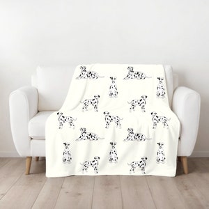 Dalmatian Minkey Fleece Blanket, Dalmatian, Dalmatian Mom Gift, New Puppy Gift, Minky Fleece, Dog Blankets