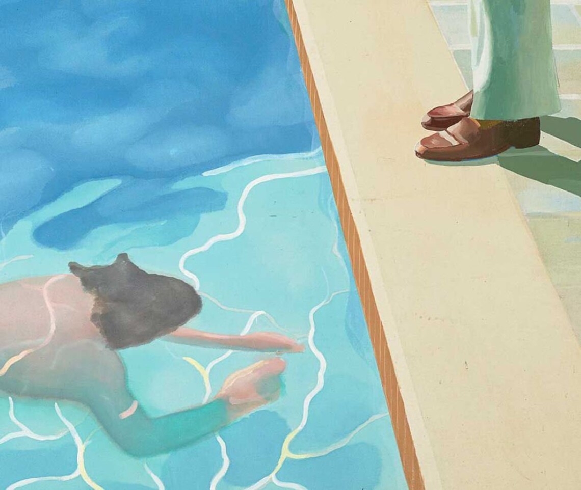 David Hockney 'Pool with Two Figures' 24x36 inch | Etsy