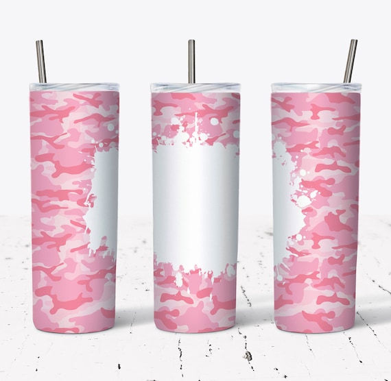 Pink Camo 20 oz Skinny Tumbler – LB Personalized Design