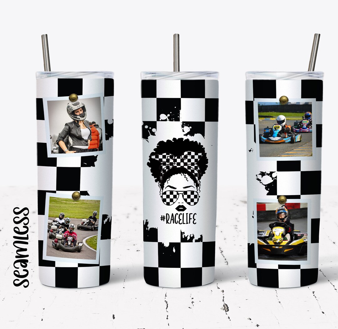Shell Racing Tumbler Race Life Photo Tumbler Wrap - 20 Oz Skinny Tumbler - Sublimation ...