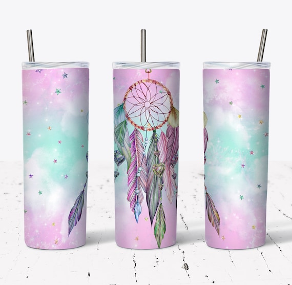 20 OZ  Dream Catcher Skinny Tumbler Design - Straight & Tapered Sublimation Wrap Design - Tumbler PNG - Template
