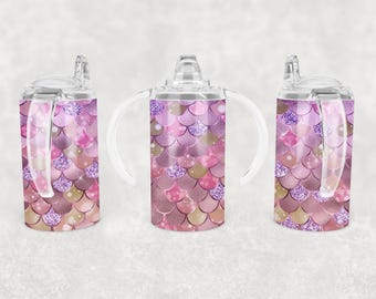 Sublimation Wrap sirène rose gobelet - 12 oz Straight Girls gobelet gobelet Design PNG - téléchargement numérique