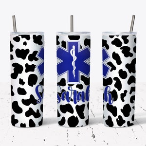20 OZ Kotryck EMS Star Of Life Sublimeringsmugg Design - Rak & Avsmalnande Sublimeringsomslagsdesign - Tumbler PNG - Lägg till ditt namn bild 1