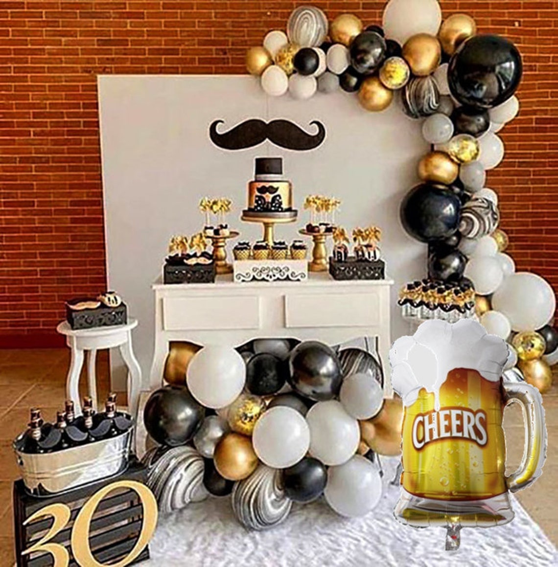 Beer Balloon Beer Party Beer Mug Beer Decor Cheers Balloon Etsy